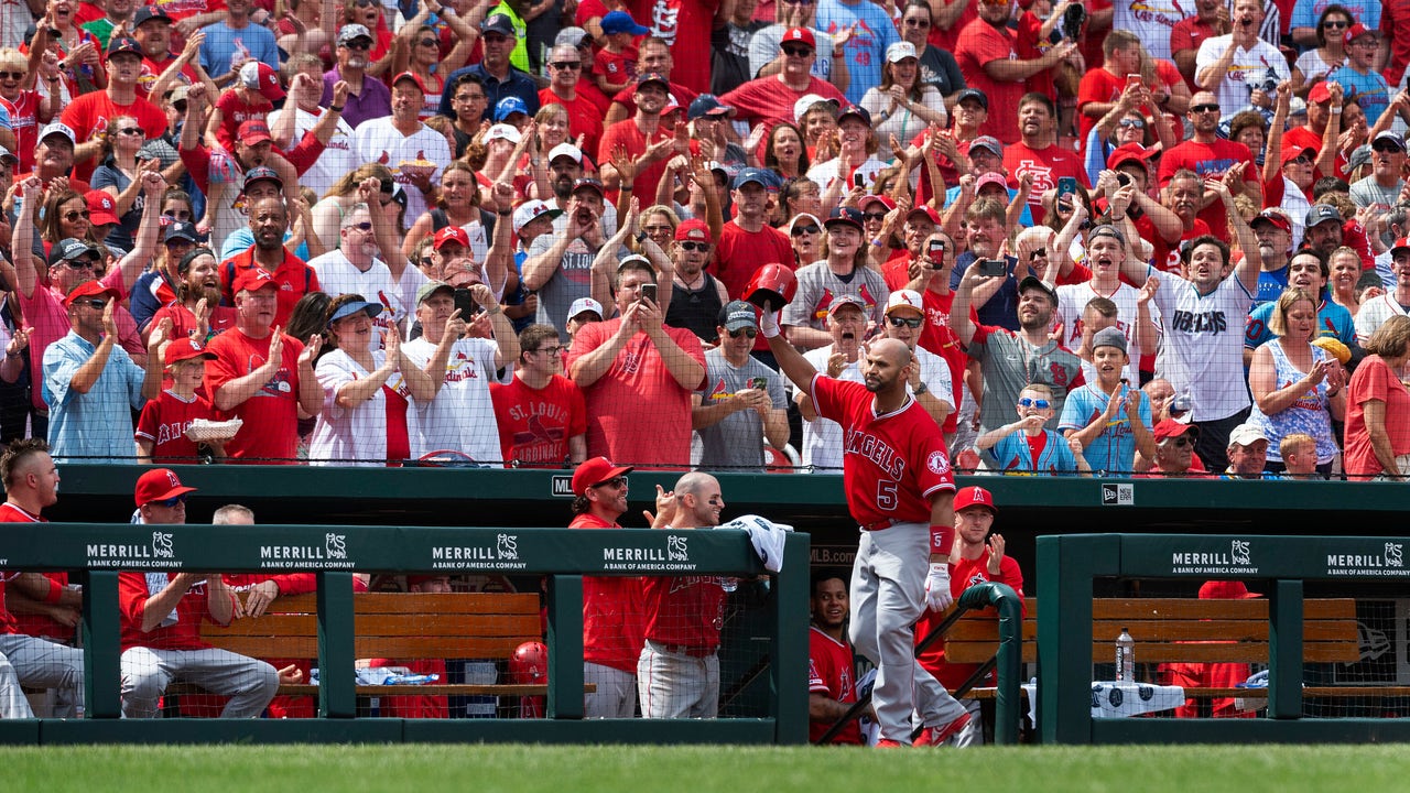 Pujols curtain call HR for Angels vs hometown Cards in loss
